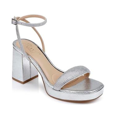 Imagem de Jewel Badgley Mischka Salto plataforma Teddi, Tecido prateado, 39
