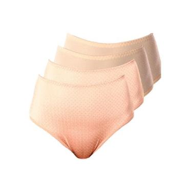 Imagem de Kit com 4 Calcinhas Alta Nova Bibelô Demillus 57487, Amarelo, EG