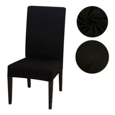 Imagem de Kit 6 Capas de Cadeira Spandex Mesa Sala de Jantar, Lisas, tamanho Uni