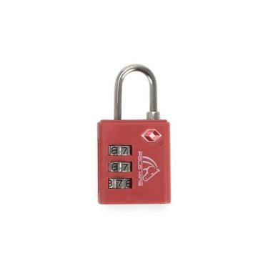 Imagem de Cadeado Com Segredo Tsa Lock Luxcel 3 Dígitos, Vermelho