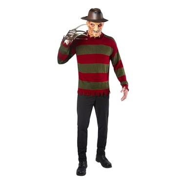 Imagem de Rubie's Fantasia masculina Nightmare On Elm St Deluxe adulto Freddy suéter, Multicor, GG