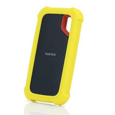Imagem de LEFXMOPHY Capa de substituição para SanDisk Extreme Portable 500GB 1TB 2TB 4TB SSD externo de nova geração - até 1050 MB/s, capa protetora de silicone macio SDSSDE61, amarela