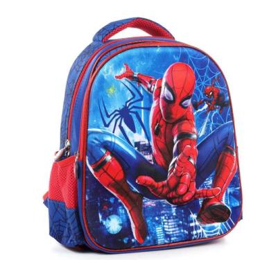 Imagem de Mochila Escolar Infantil Homem Aranha Costas - RENOVEDECOR, Azul