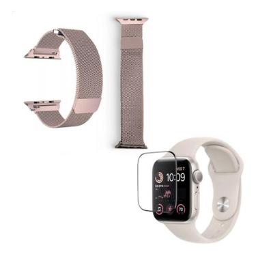Imagem de Kit Pulseira + Película Compatível Com  Apple Watch Series 1,2,3,4,5,6