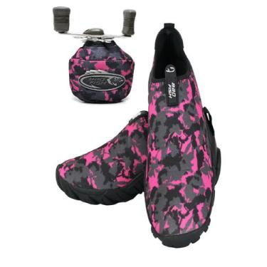 Imagem de Sapatilha Náutica Antiderrapante Pesca Bike Mergulho + Capa Molinete C