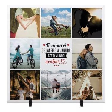 Imagem de Azulejo Personalizado 8 Fotos + Mensagem Presente Criativo - Loja Dink