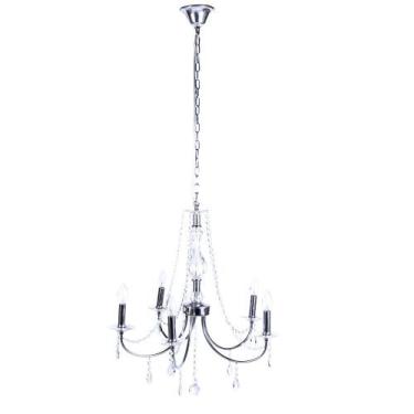 Imagem de Pendente Sabara Aco Cromado 60cm E-14 5 Lamp. Max 60w - Home Line