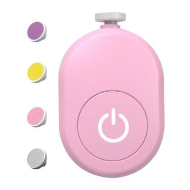 Imagem de Lixador de unhas infantil elétrico, aparador de unhas infantil | Kit de unhas elétricas | 4 cabeças de moagem, aparador de unhas de segurança para crianças e adultos, conjunto de manicure para dedos d