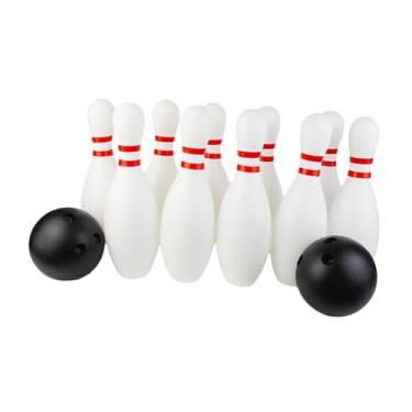 Imagem de Garende Conjunto de Boliche Infantil com 10 Pinos de Boliche E 2 Bolas, Jogo Interativo de Lembrancinhas para Festa, Brinquedos de Boliche Ao Ar Livre para At, 30cm