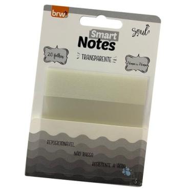 Imagem de Bloco Adesivo Transparente 76mmx76mm 20 Folhas - BRW