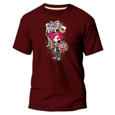 Imagem de Camiseta Básica Algodão Premium Estampa Digital Gaara Skull - NoBrand,