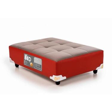 Imagem de Cama Pet Bed Cinza/Vermelho 80x60x19cm - Castor