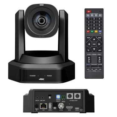 Imagem de Câmara PTZ 4K, Zoom Ótico 20X USB3.0 3G-SDI HDMI e IP Câmara PTZ de Transmissão em Direto para Videoconferência Igreja Educação Adoração, Trabalhar com Zoom Team vMix OBS(Envios do Brasil）