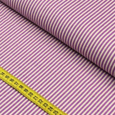 Imagem de Tecido Blend de Linho Para Patchwork - Listrado Roxo (0,50x1,50) - Ibi