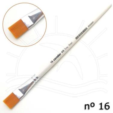 Imagem de Pincel Condor Profissional 410 Sintético Toray Dourado - Chato, 16