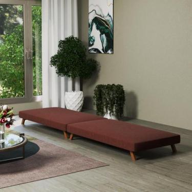 Imagem de Cama Portátil Dobrável Solteiro 0,90x1,90 Cappuccino -C/Colchão Embuti