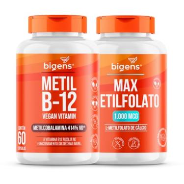 Imagem de Kit Max Metilfolato 1000 e Metil b12, 120 caps, Biogens