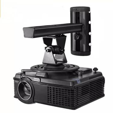 Imagem de Suporte de projetor ajustável para pendurar com rotação universal para pendurar na parede, levantamento frontal e traseiro, telescópico, teto, escritório e uso doméstico, equipamento eletrônico para