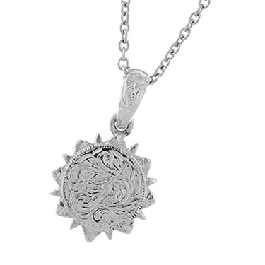 Imagem de piena Colar feminino havaiano de aço inoxidável cirúrgico hipoalergênico 316L onda de sol rolagem folha de maile, Metal, Sem Pedra Preciosa