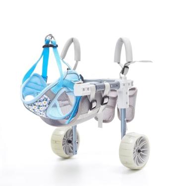 Imagem de Cadeira de rodas para cães para pernas traseiras, leve e ajustável, reboques de bicicleta para cães cuidados com as articulações do quadril cadeira de rodas Recuperar auxiliares de mobilidade para