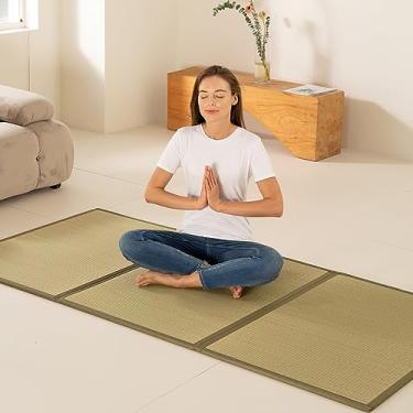 Imagem de MustMat Tapete Tatami Twin XL Colchão Japonês Colchão Dobrável para Cama Rush Grass (Twin_Xl-99 cm x 208 cm)