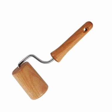 Imagem de Rolo de Pastelaria e Pizza Padeiro Rolo-utensílios de Cozinha de Cozimento de Madeira, Perfurador de Buraco de Massa, Rolo de Madeira (Estilo 4)