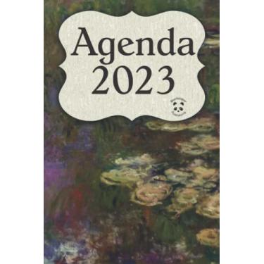 Imagem de Agenda 2023 Claude Monet - Le Ninfee: Planner settimanale A5 in carta crema con calendario annuale, tracker abitudini mensile, spazio per le note settimanali, pagine per i contatti