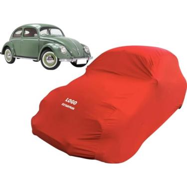 Imagem de Capa Para Carro De Tecido Lycra Volkswagen Fusca Anti-risco (Vermelho)