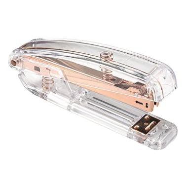 Imagem de Grampeadores para Mesa, Grampeador Elétrico Grampeador de Aperto Confortável Grampeador de Estilo Minimalista Economia de Trabalho Grampeador Fácil de Metal Acrílico Grampeador