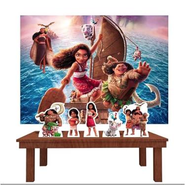Imagem de Kit Decoração Festa de Aniversário Infantil Painel + Displays Moana Filme 2
