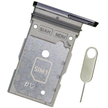 Imagem de Bandeja de cartão SIM duplo S22 PHONSUN de substituição para Samsung Galaxy S22 S901U S901U1 S901 / S22 Plus S906U S906U1 S906 (preto fantasma)