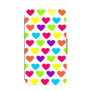 Imagem de Rikki Knight Capa carteira flip Rainbow Candy Hearts com aba magnética para Samsung Galaxy S3