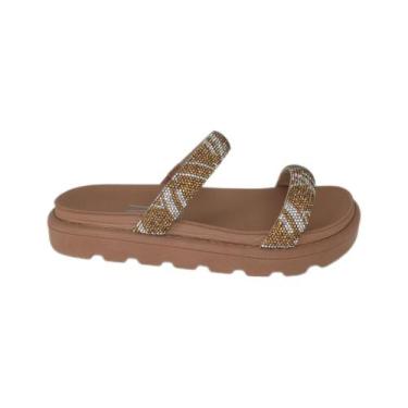 Imagem de Papete Vizzano Strass Confortável Macia, Nude, Strass, 36