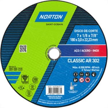 Imagem de Disco Corte Norton Ferro 7X7/8