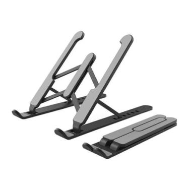 Imagem de Suporte Notebook Tablet Portátil Ajustável Com 6 Níveis (Preto)