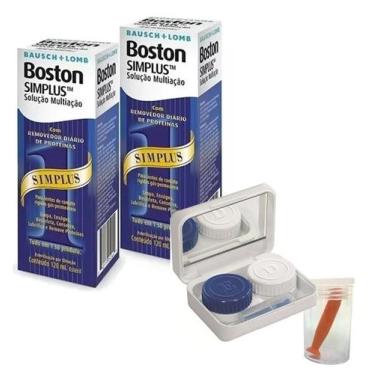 Imagem de Boston Simplus 120Ml 2 Caixas + Estojo Com Ventosa - Bausch Lomb