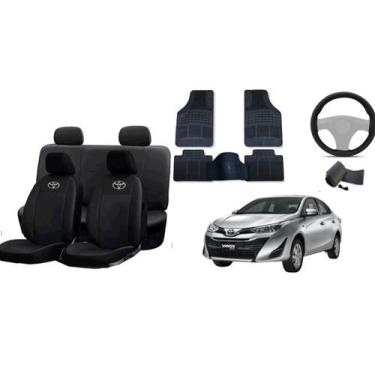 Imagem de Jogo de Capa de Couro, Tapete e Capa de Volante para Yaris 18-24 - Aer