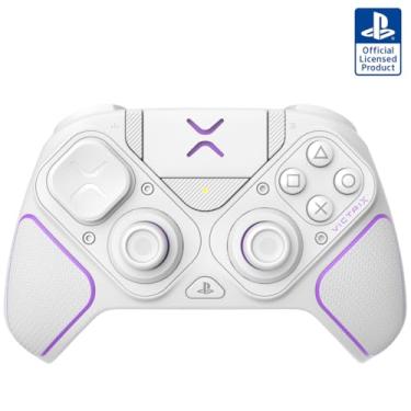 Imagem de PDP Victrix Pro BFG Wireless Gaming Controller for Playstation 5 / PS5, PS4, PC, Modular Esports Gamepad, Remappable Buttons, Customizable Triggers/Paddles/D-Pad/Fightpad, PC App, White