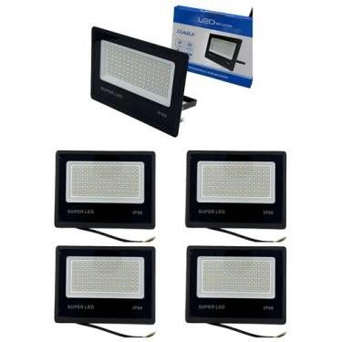 Imagem de Kit 4 Refletor Led 400w Prova Dágua Holofote Branco Frio - KN