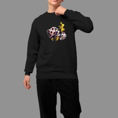 Imagem de Moletom Gola Careca Basico Masculino Streetwear Moda De Rua Confortáve