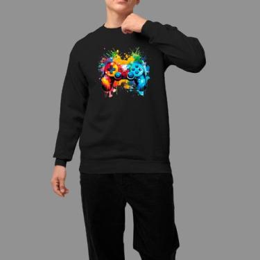 Imagem de Moletom Gola Careca Basico Masculino Streetwear Casual Confortável Inv