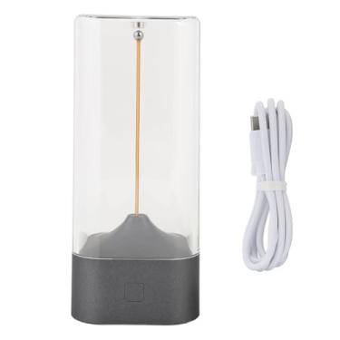 Imagem de Candeeiro De Mesa De Filamento Magnético, USB Recarregável Minimalista Magnetic Wick Desktop Night Light para Cabeceira Sala De Estar Do Escritório Bar Camping (GRAY)