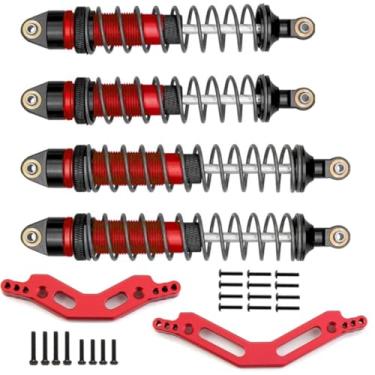 Imagem de Torre de choque frontal traseira de alumínio e peças de atualização de amortecedor para Arrma 1/10 Granito 3S BLX Mega550, Senton 3S BLX Mega550, Big Rock 3S BLX (vermelho)