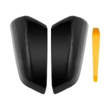 Imagem de LIDSCURA 2 peças 23406416 23406417 tampa do espelho retrovisor externo (lado esquerdo direito), substituição para Chevrolet Equinox L RS substituição para GMC Terrain AT4 SL 2018-2023 (preto)