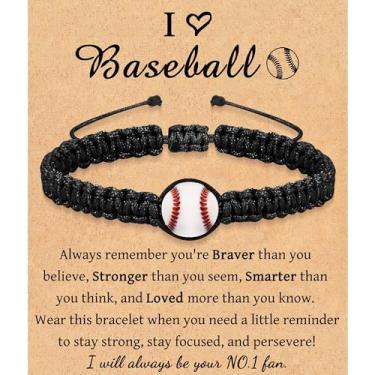 Imagem de Leyung Presentes de pulseira de beisebol para meninos 8-12 12-14, coisas legais para meninos adolescentes, aniversário, Páscoa, Natal, meias, presentes de Dia dos Namorados para meninos adolescentes