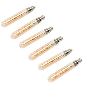 Imagem de Lâmpada LED 3W, Forma Tubular para Scones de Parede Pendente, Lâmpadas de Tubo Dourado, Lâmpada de Mesa, Vidro, E14, Temperatura de Cor 2300k, para Decoração Comercial Em Casa,