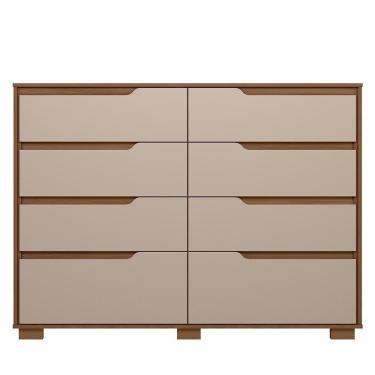 Imagem de Cômoda Georgia 8 Gavetas Caarvalho Fendi
