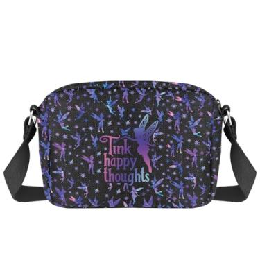 Imagem de MAOFAED Bolsa tiracolo Tink Happy Thoughts, presente Sininho, presente Magic Kindom, presente de fada, Tink Happydj
