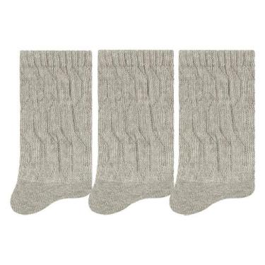 Imagem de Kit 3 Pares Meia FemininaAeróbica 34 a 39 - SELENE, Cinza