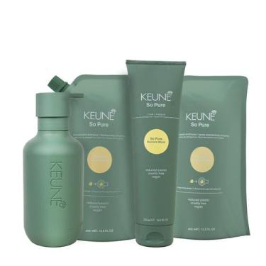 Imagem de Kit Keune So Pure Restore Home Care Refil e Dispenser Frasco (4 produt